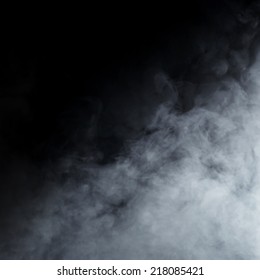 Smoke Texture Over Blank Black Background