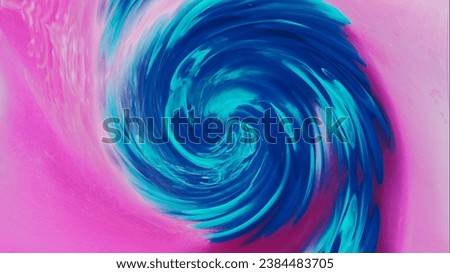 Smoke vortex background. Magic portal. Magenta pink blue steam spiral hypnotic swirl abstract whirlpool illusion fantasy teleport creative art.