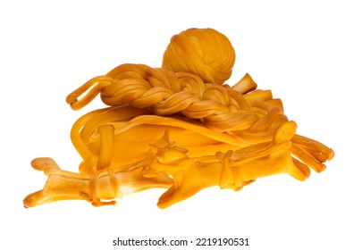 Smoked Cheese Isolated On White Background