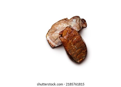 Smoked Duck Breast Fillet On A White Background