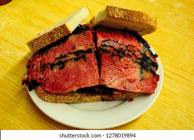 Smoked And Hand Carved Hot Pastrami Sandwich