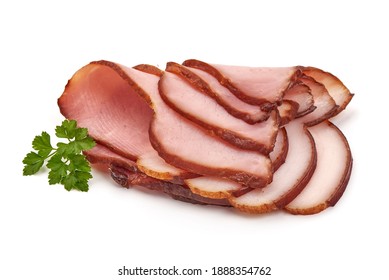 Smoked Meat, Isolated On White Background.