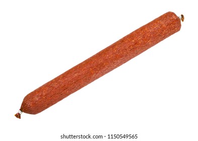 Smoked Salami Sausage Piece Isolated On Stock Photo 1150549565 ...