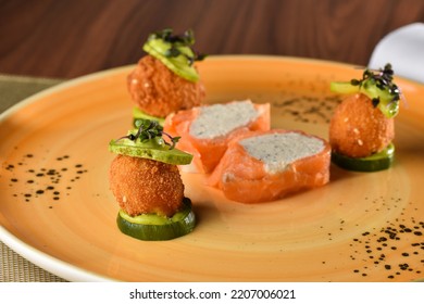 Smoked Salmon And Fried Rice Balls