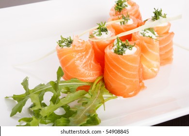 Smoked Salmon Rolls With Cream Cheese