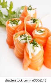 Smoked Salmon Rolls With Cream Cheese