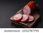 Smoked sausage or ham, cut into slices to make delicious sandwiches