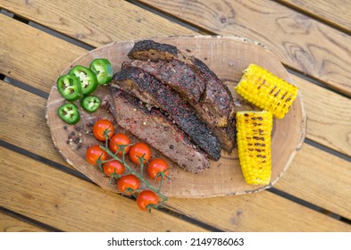 Smoked Texas Bbq Meat With Vegetables