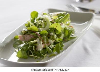 Smoked Trout, Avocado & Watercress Salad With Horseradish Dressing 