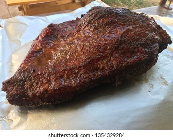 Smoked Whole Piece Of Beef Brisket Bbq