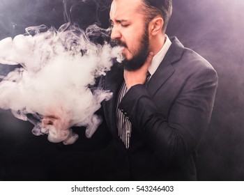 Smoker Man Coughing