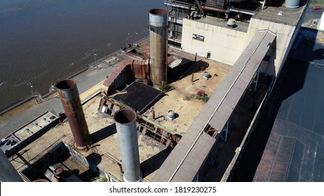 Smokestacks Above A Closed Coal Power Plant