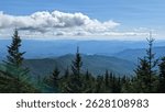 Smokey Mountains from Kuwohi Visitor Center in Great Smokey Mountains National Park