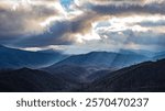 Smokey Mountains veiwed from SkyPark in Gatlingburg, Tennessee.