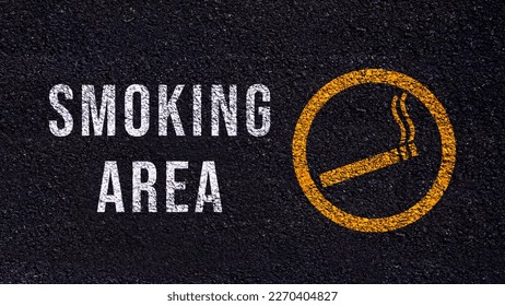 Smoking area sign with dark vintage style background “Smoking Area” - Shutterstock ID 2270404827