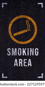 Smoking area sign with dark vintage style background “Smoking Area” - Shutterstock ID 2271295971