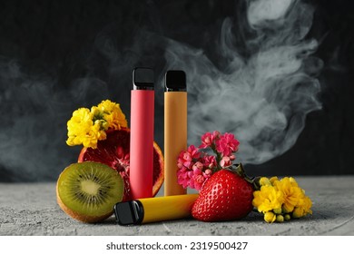 Smoking devices - electronic cigarette, concept of modern smoking