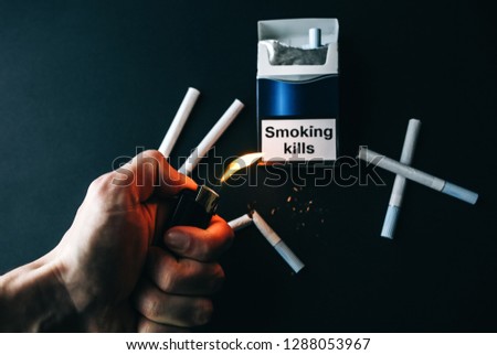 Similar – Image, Stock Photo SMOKING KILLS Lifestyle