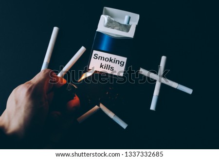 Similar – Image, Stock Photo SMOKING KILLS Lifestyle