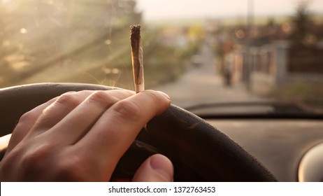 Smoking Marijuana and Driving concept