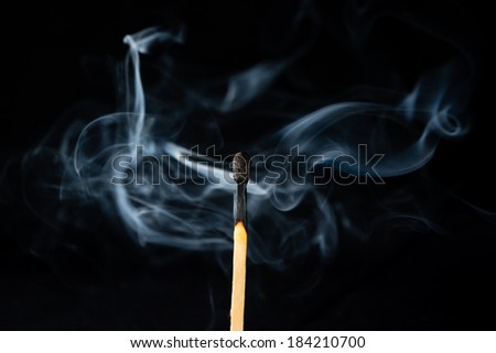 Smoking Match / Smoking match after being extinguished