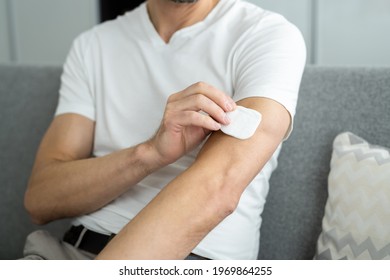 Smoking Nicotine Tobacco Drug Patch On Arm