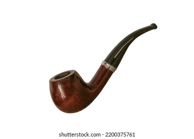 Smoking pipe on a white isolated background