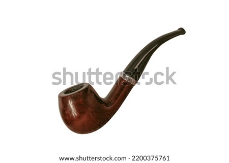 Smoking pipe on a white isolated background