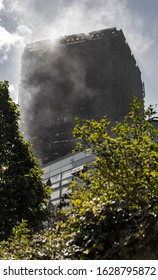 Smoking Remains Of Grenfell Tower Fire Aftermath