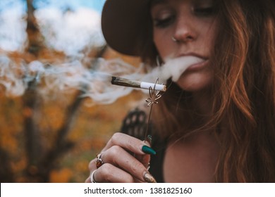 Smoking Weed In Autumn Sun