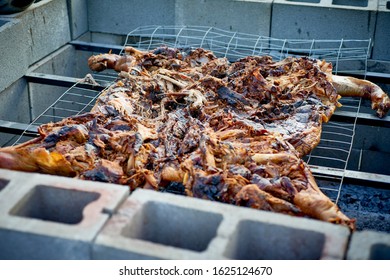 Smoking A Whole Hog Split On Grill