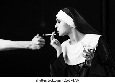 Nun smoking Images, Stock Photos & Vectors | Shutterstock