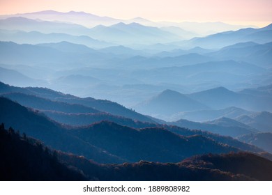 Smoky Layers Upon Layers in late autumn in the Smokies - Shutterstock ID 1889808982