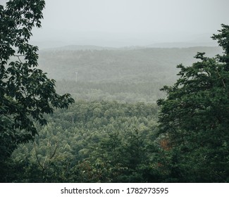 Smoky Mountain Covered In Sahara Dust Storm.