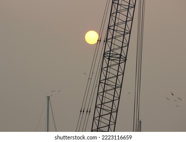 Smoky Sky At The Marina