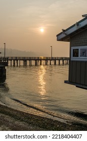 Smoky Sky At Redondo Beach, Washington In Late Fall.