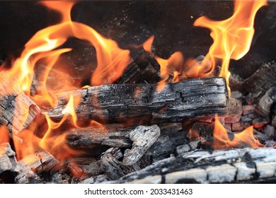 Smoldering Embers Among The Flames Of Fire