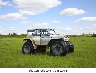 SMOLENSK REGION. RUSSIA. 07 JUNE 2008 : Amphibian Car At Field Near Gagarin. Smolensk Oblast. Russia