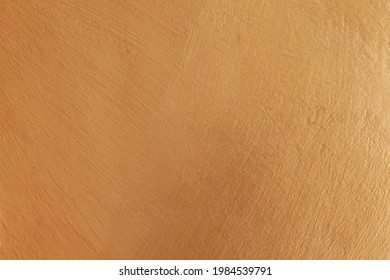 Smooth Cement Wall Inside The Building Painted In Bright Gold Texture And Background Seamless