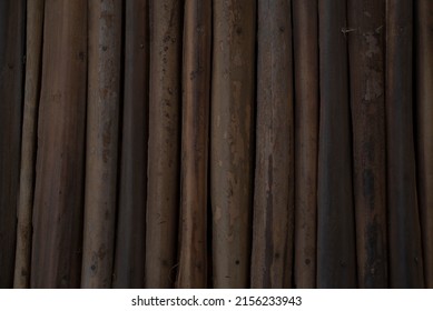 Smooth Circular Wood Rod Tube Texture Close Up Pattern Abstract Background African Woods