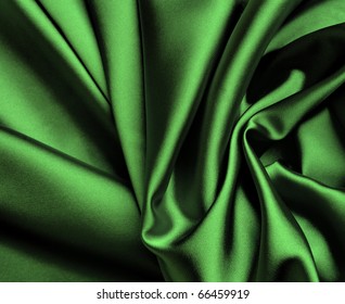 Smooth Elegant Green Satin Background.