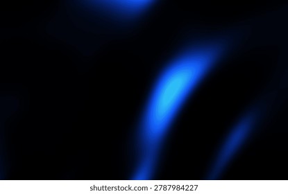 Smooth flowing abstract gradient with deep blue and violet hues on black backdrop