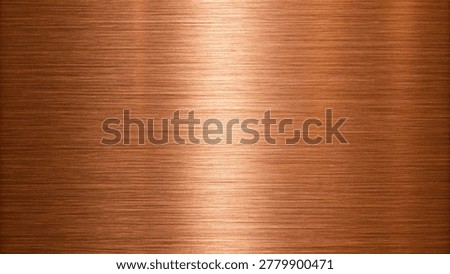 Smooth polished copper surface with subtle linear reflections and warm tones