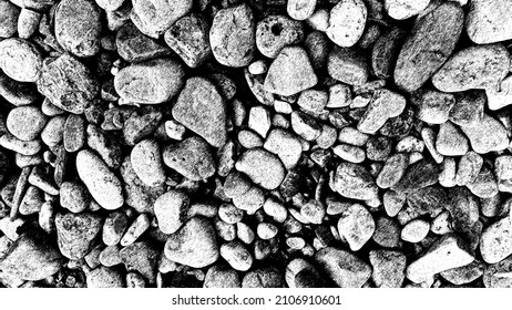 Smooth River Rocks Black And White Background Image