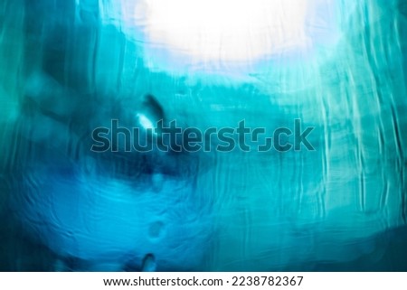 Smooth Surface of Blue Glass Bowl Background Image