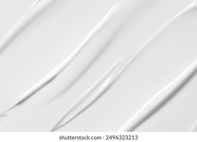 Smooth White Cream Texture Background - Skincare and Cosmetic Product Design - White lotion beauty skincare cream