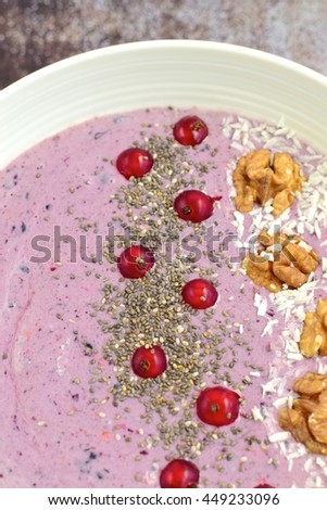 Similar – Image, Stock Photo Wild berries smoothie bowl