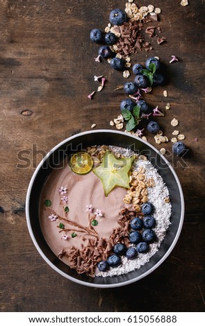 Similar – Image, Stock Photo Wild berries smoothie bowls