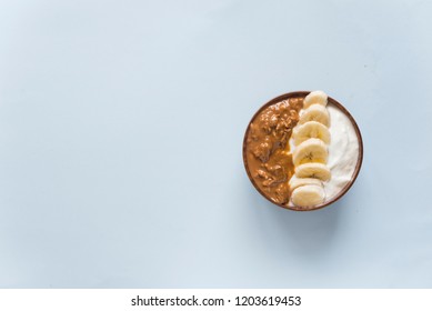 Smoothie Bowl Yogurt With Peanut Butter And Banana