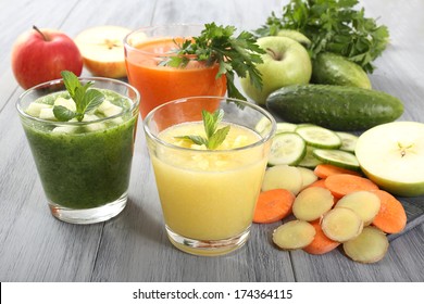 smoothie with fruit and vegetables 